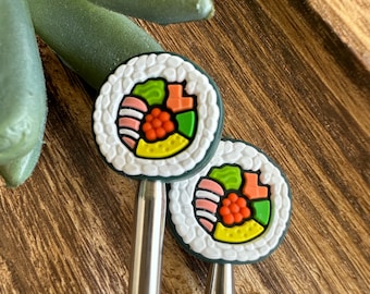 Sushi - Stitch Stoppers - Knitting Needle Point Protectors - Knitting Notions