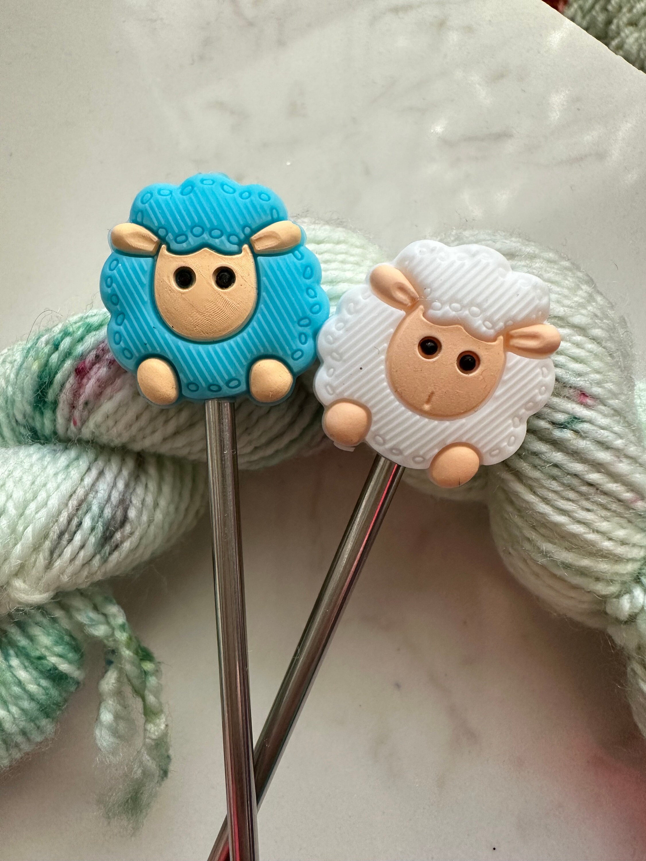 Sheep Stitch Stoppers, Needle Protectors, Knitting Tool