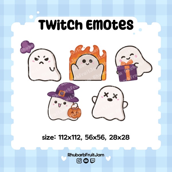 Marvin the Ghost Emotes 5er Pack | Twitch Discord Chibi Emotes