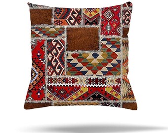 Colorful Kilim Ethnic Pattern Hidden Zipper Pillow Cover Cushion Cover Sofa Pillow Cover