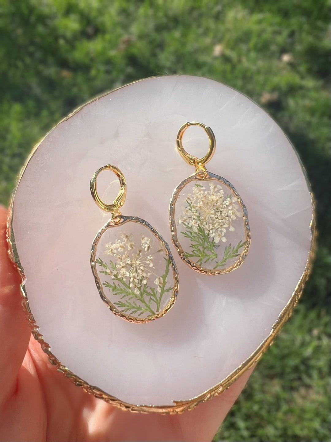 Me Not Babys Breath Bouquet 18k Gold Plated Brass Etsy