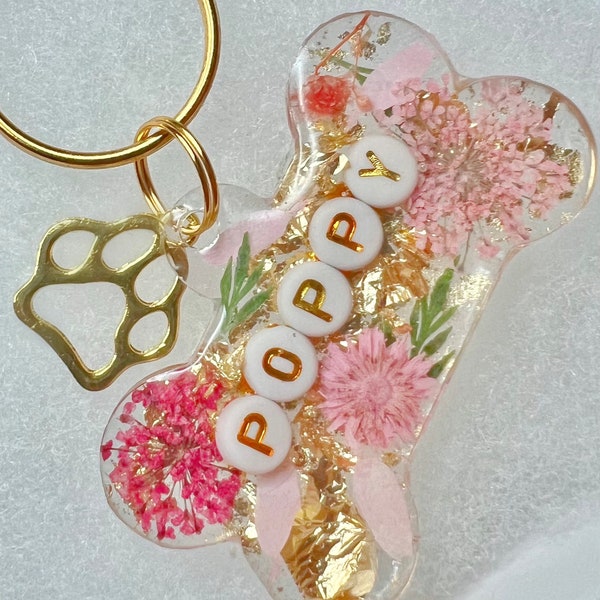 Unique Custom Personalized Resin Floral, Botanical, Fruity Pet Tags - Can Add Phone Number | Charm | Dog | Cat