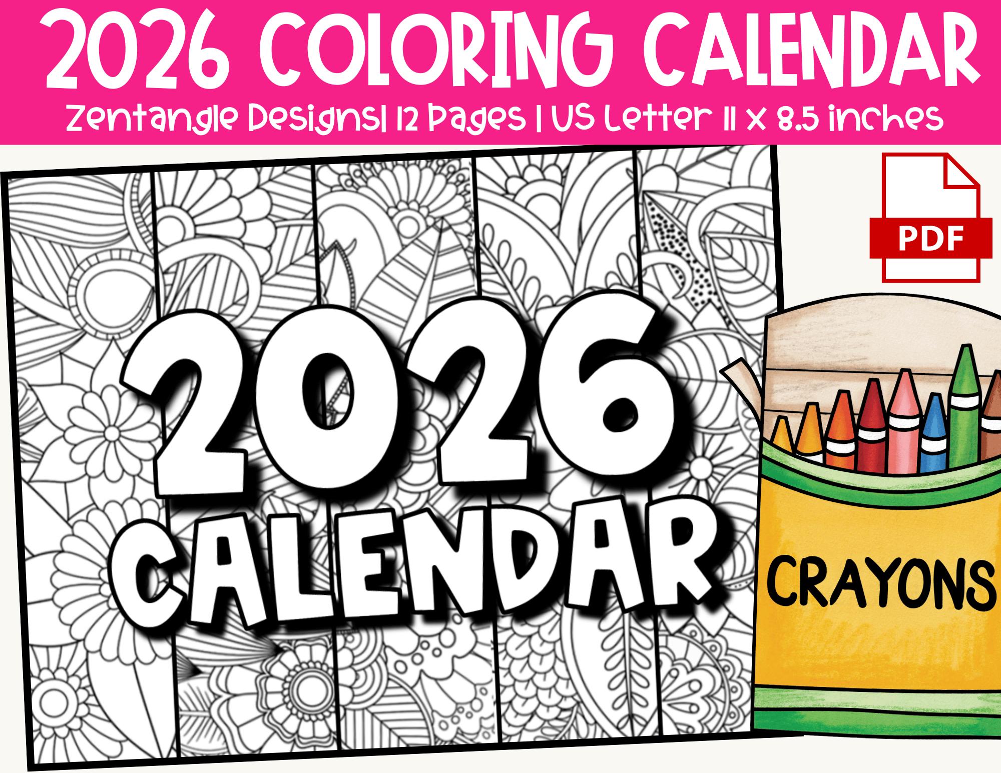 Printable Calendar 2026 for Kids Calendar 2026 Calendar Cute Calendar ...
