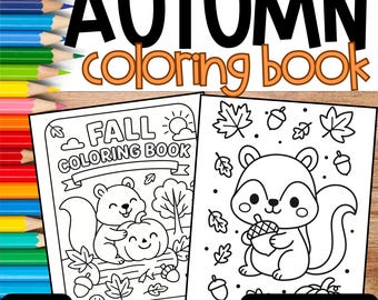 Fall Coloring Pages, Fall Coloring Book, Fall Coloring Sheets, Autumn Coloring Pages, Fall Coloring Pages for Kids, Autumn Activities, Fall