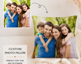 Personalized Photo Pillow | Custom Velvet Memory Gift | Wedding Anniversary Gift