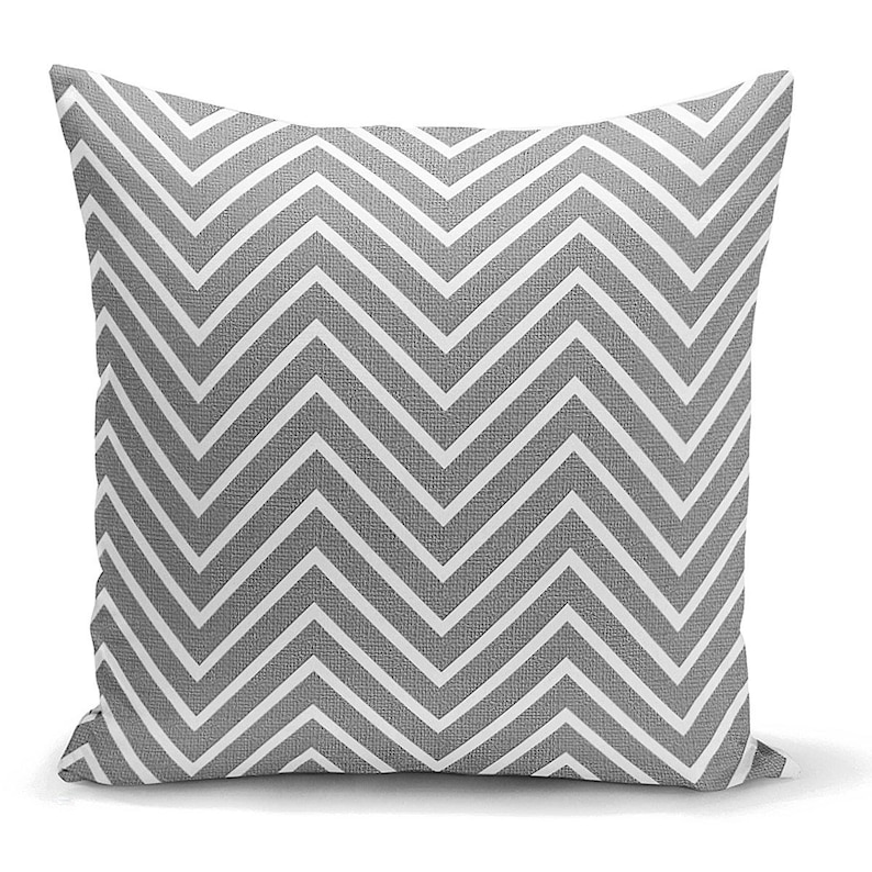 Gray Geometric Velvet Pillow Cover: Modern Home Decor - Etsy