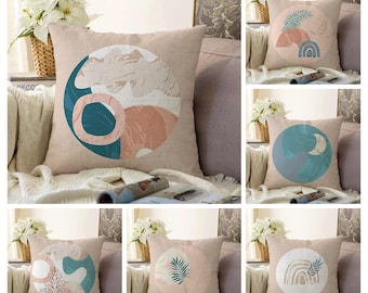 Abstract Pastel Velvet Pillow Cover: Modern Boho Home Decor