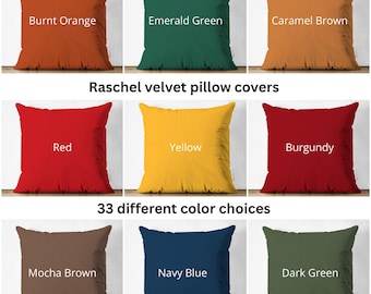 Solid Velvet Pillow Cover, Luxury Plain Cushion Case, Modern Sofa Decor, Burgundy Pillow Sham