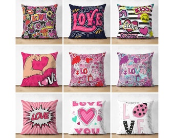 Heart Throw Pillow Cover: Raschel Velvet Love Cushion Case