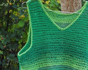 Green crochet sweater vest
