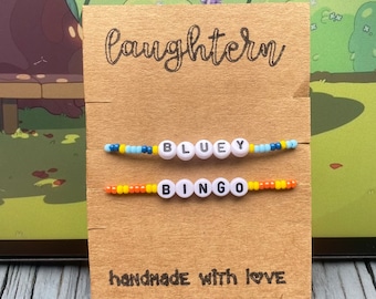 Bluey inspired bracelet stack