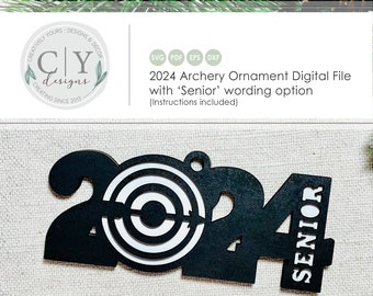 Archery Ornament 2024 SVG, Digital File, Laser File