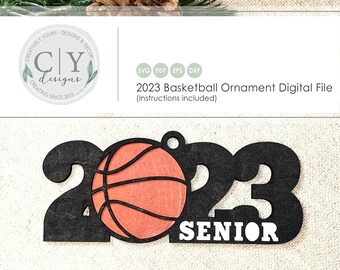 Basketball Ornament 2023 SVG, Digital File, Laser File