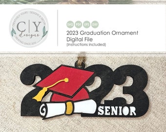 Class of 2023 Ornament SVG, Digital File, Laser File