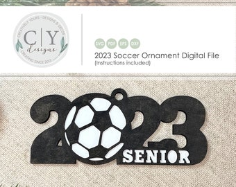 Soccer Ornament 2023 SVG, Digital File, Laser File