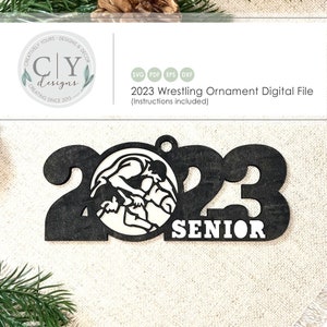 Wrestling Ornament 2023 SVG, Digital File, Laser File