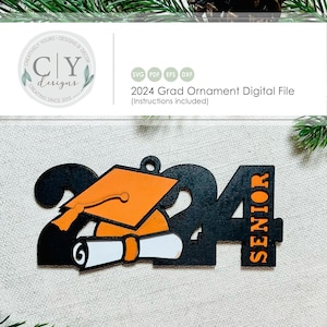 Class of 2024 Ornament SVG, Digital File, Laser File