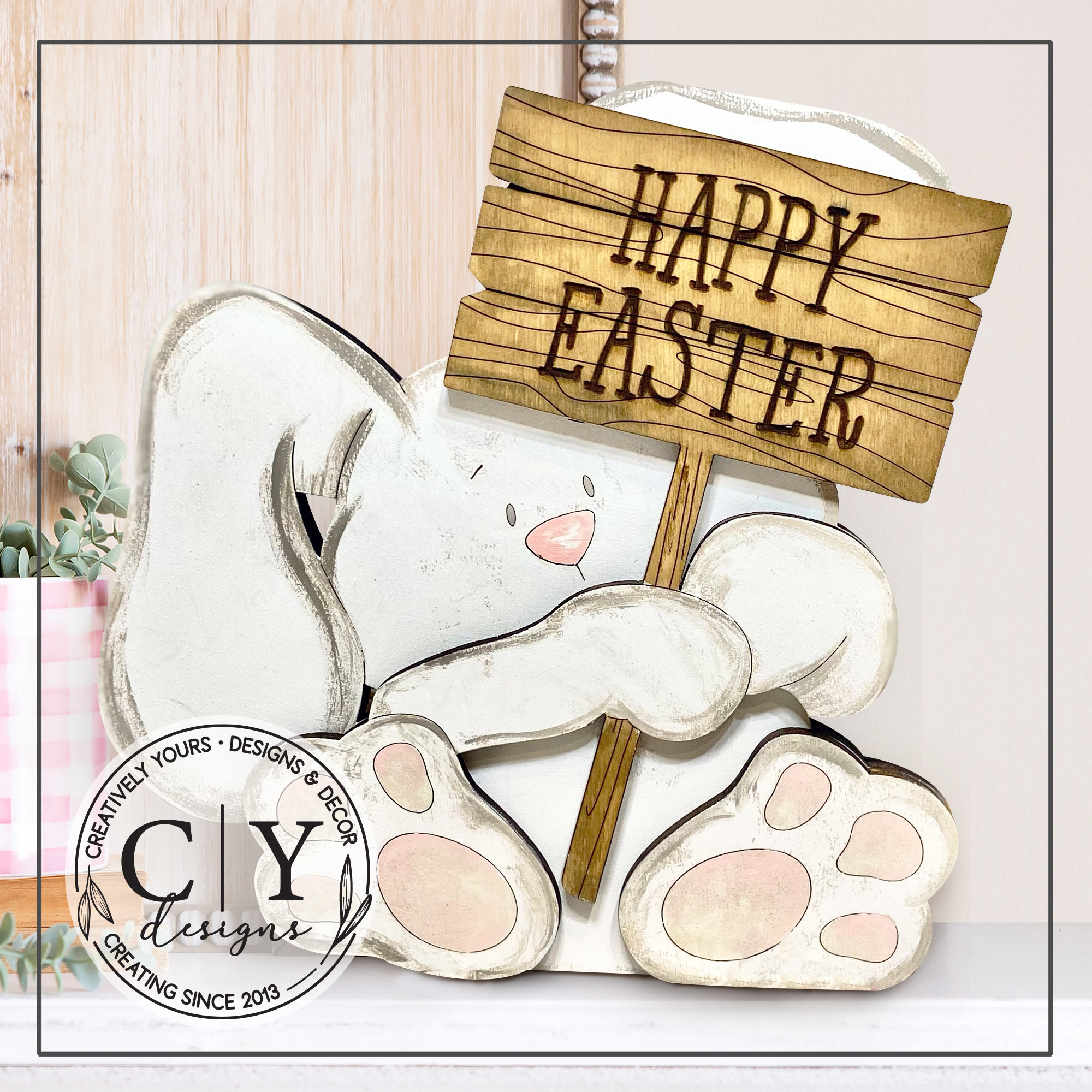 Bunny Shelf Sitter Set SVG Bunny Digital File Flower Laser - Etsy