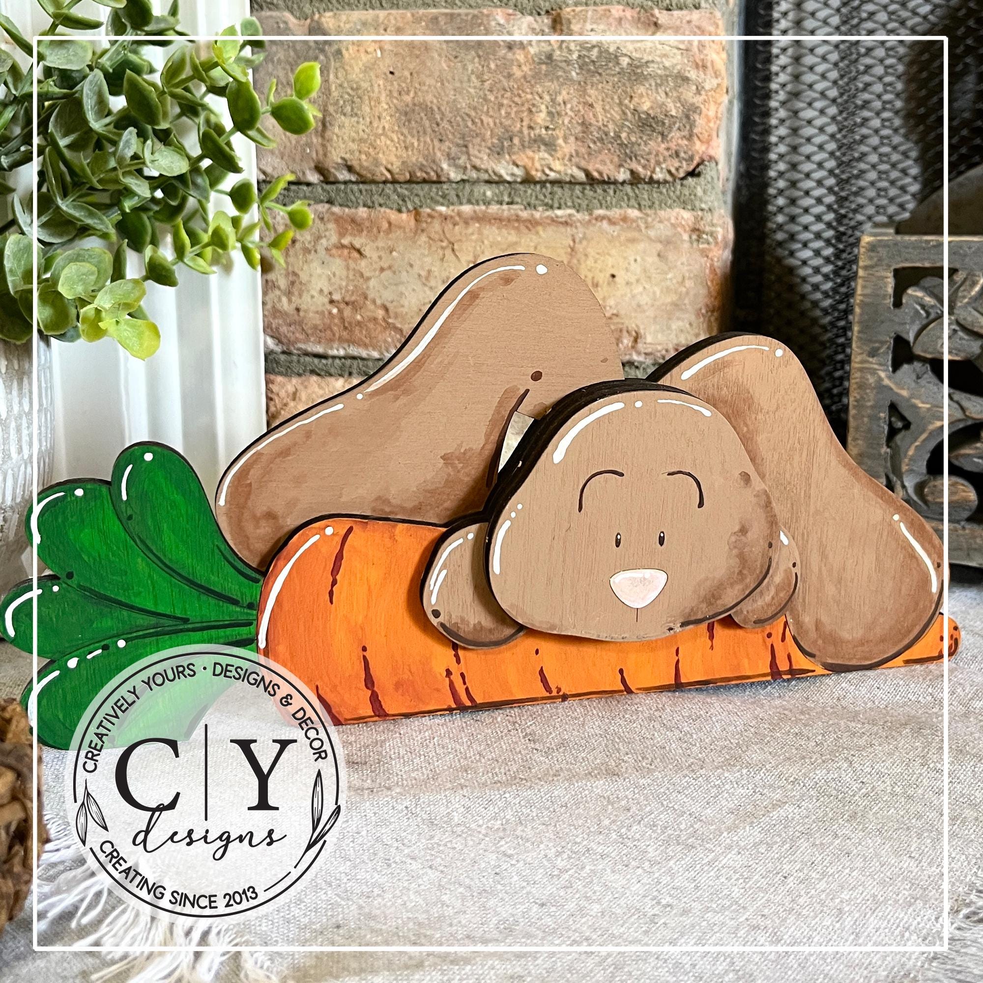 Bunny Shelf Sitter SVG, Easter Digital File, Laser File - Etsy