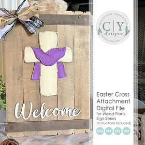 Cruz de Pascua SVG, letrero de madera intercambiable, Él ha resucitado SVG, archivo láser, diseños creativos tuyos