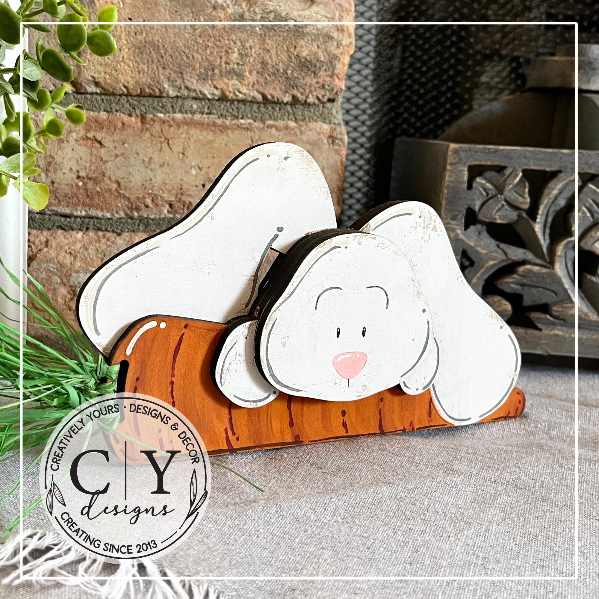 Bunny Shelf Sitter SVG, Easter Digital File, Laser File - Etsy