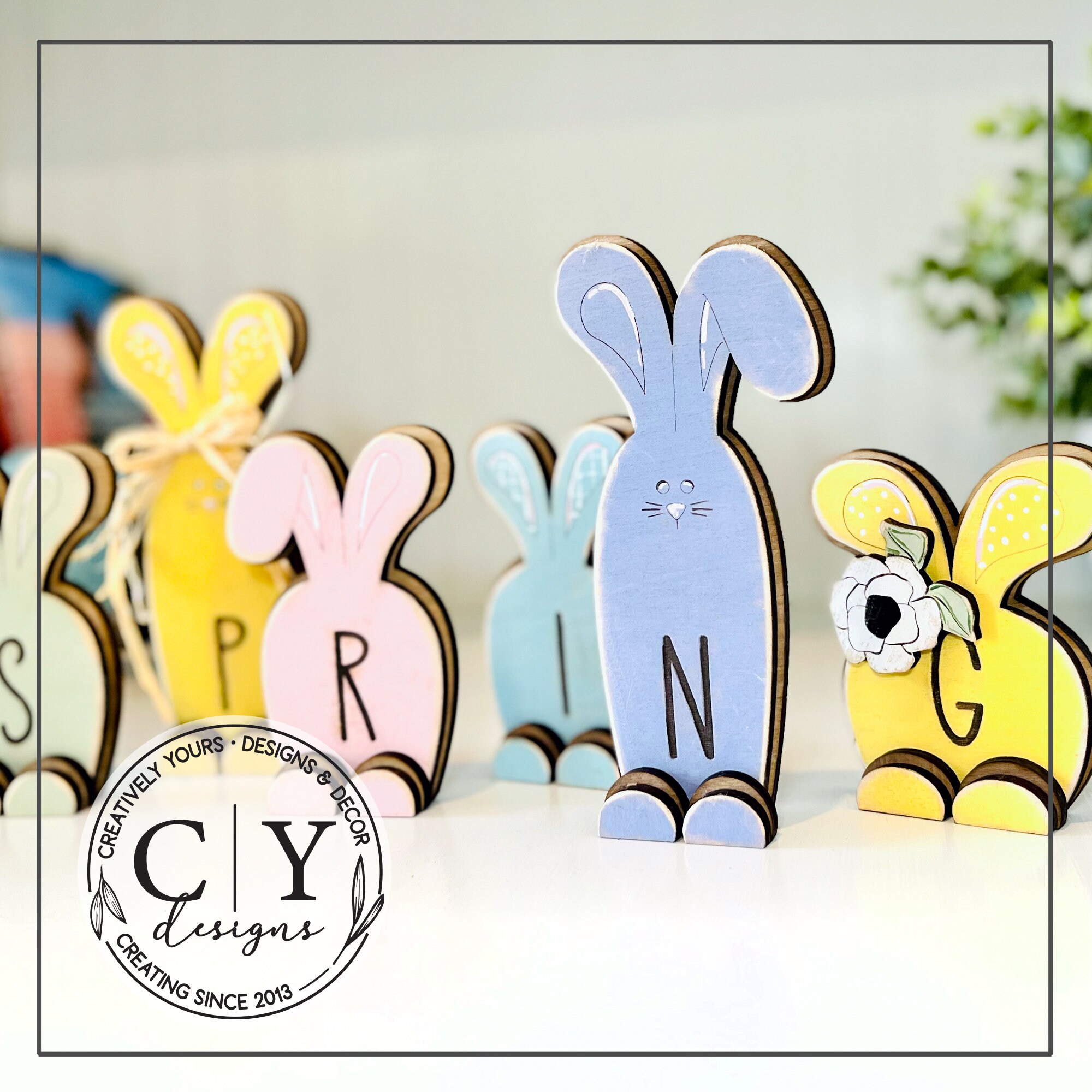 Bunny SVG, Spring Sign, Shelf Sitter, Digital File, Laser File - Etsy