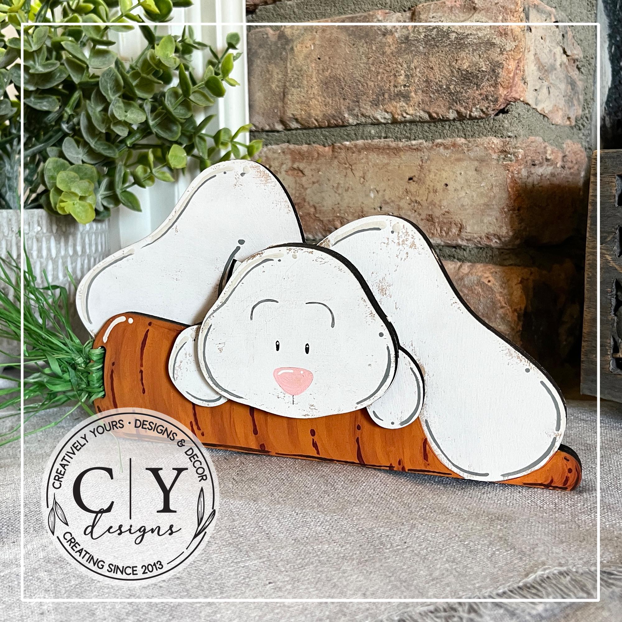 Bunny Shelf Sitter SVG, Easter Digital File, Laser File - Etsy