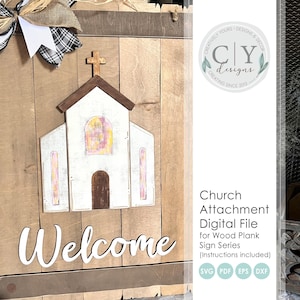 Archivo SVG de accesorio de iglesia, letrero de tablón de madera intercambiable, SVG religioso, archivo láser, diseños creativos suyos