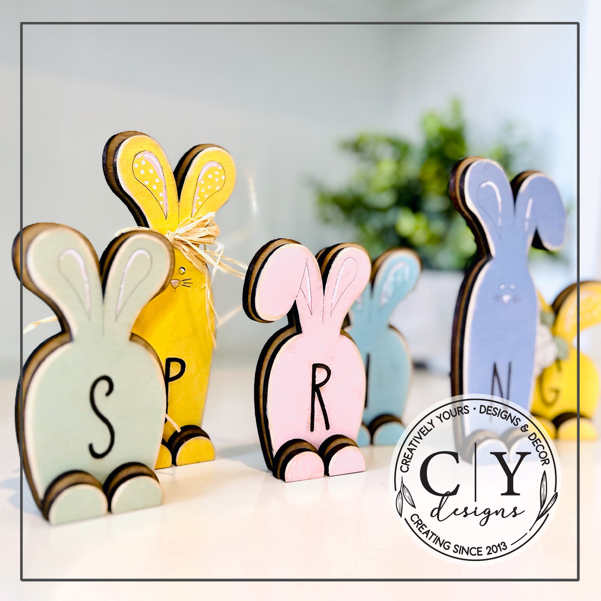 Bunny SVG, Spring Sign, Shelf Sitter, Digital File, Laser File - Etsy