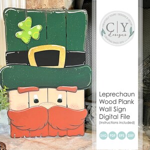 Duende SVG, letrero de duende SVG, letrero de tablón de madera, decoración de San Patricio, archivo láser, Creatively Yours