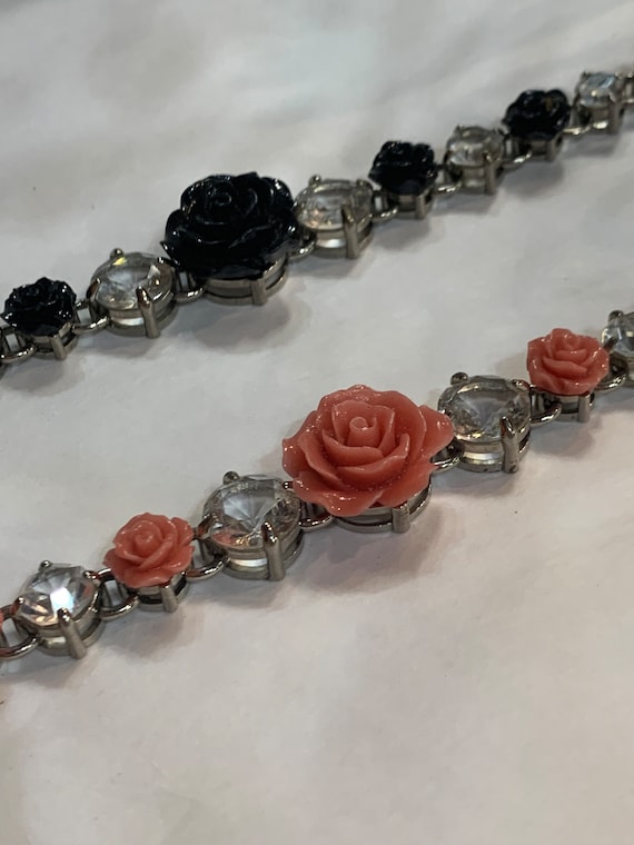 Authentic Prada Vintage Bracelets With Roses and Crystals - Etsy