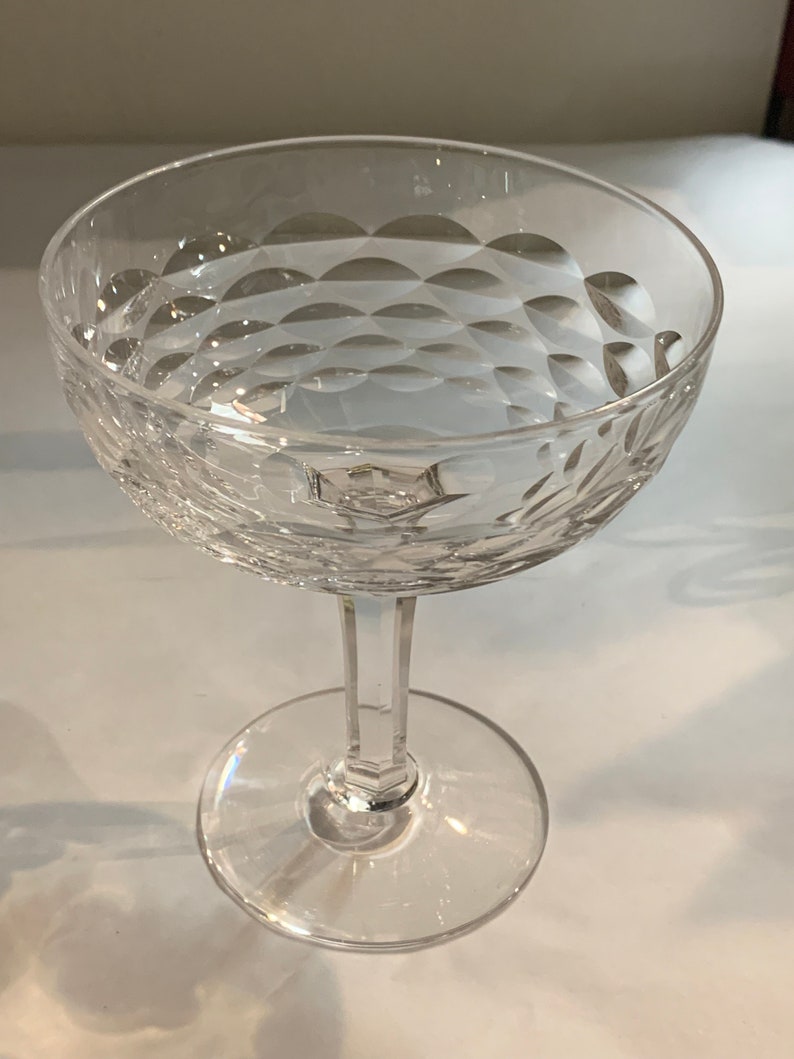 Antique Vintage Stuart England Crystal Champagne Glasses 1920's Etsy
