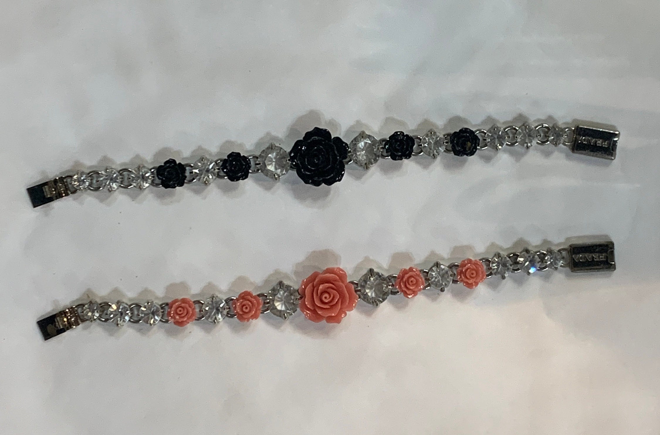 Authentic Prada Vintage Bracelets With Roses and Crystals - Etsy