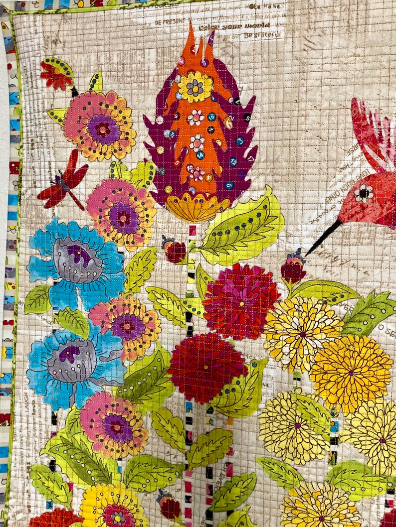 Hummingbird Collage Wall Hanging KIT for Laura Heine Pattern, Includes ...