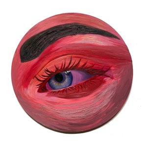 Saudade - Acrylic on wooden panel - Ø 40cm - original work