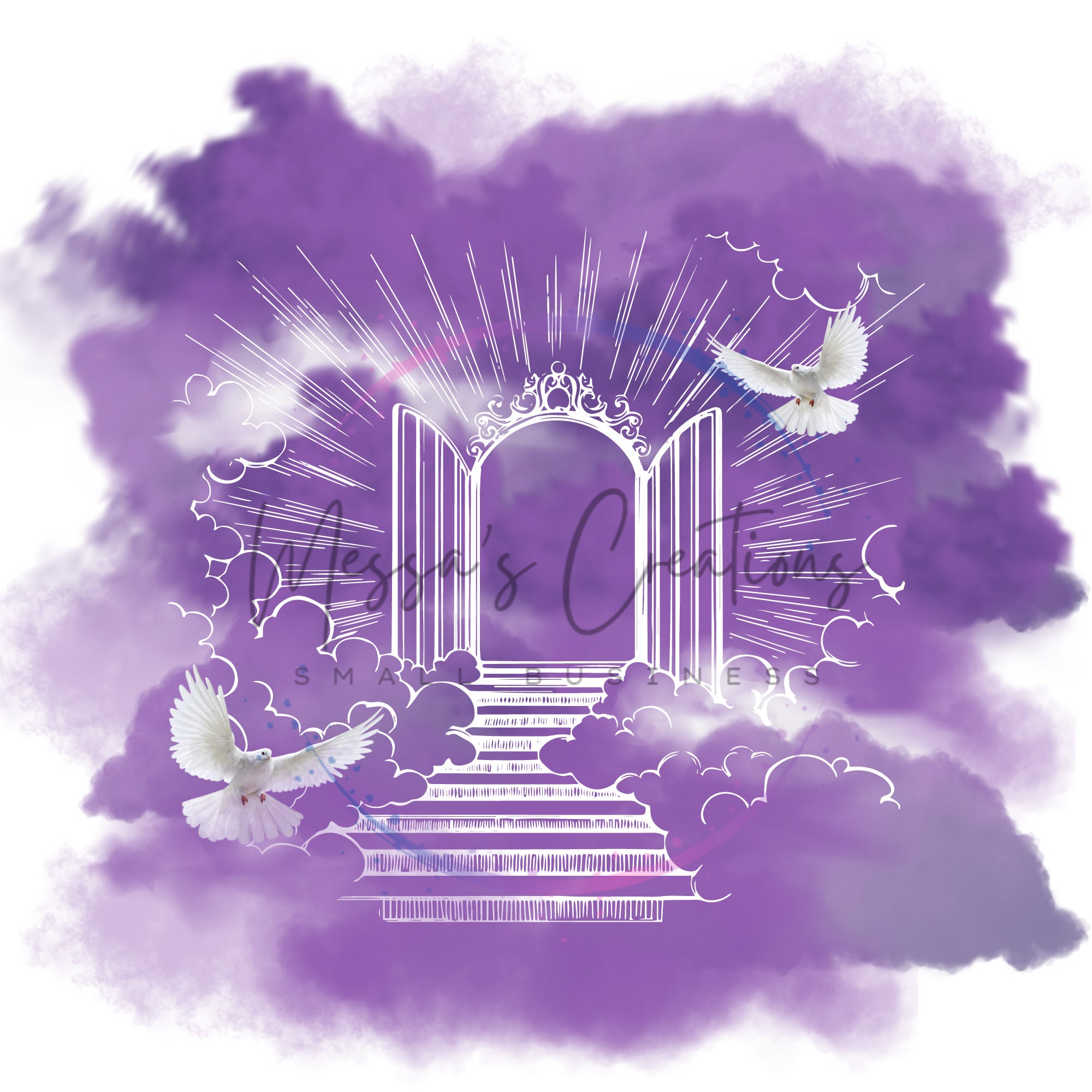 Purple clouds heaven gates etsy