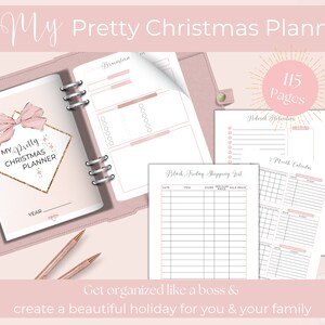 The Pretty Christmas Planner | Holiday Planner | Holiday Budget Planner | Christmas Coloring Book |