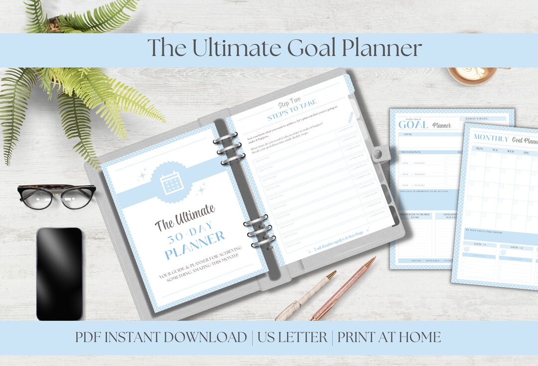 Ultimate 30 Day Goal Planner | Weekly Planner | Yearly Planner | Daily ...