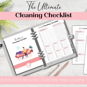 The Ultimate Cleaning Checklist | Cleaning Checklist| Monthly Cleaning Checklist | Weekly Cleaning | Chore Chart