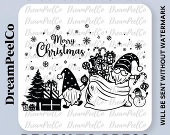 Merry Christmas Gnomes DTF Transfer, Cute Winter Holiday Scene Shirt Print, Ready to Press Xmas Family Design, Direct to Film