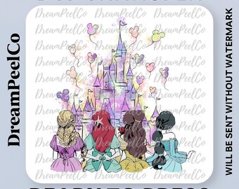 Disney Princess Castle DTF Transfer, Ready to Press Best Friends Gift Shirt Print, Girls Trip Design