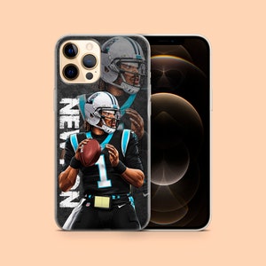 NFL Cam Newton Carolina Panthers / Para Apple iPhone 13 Pro Max, iPhone 12, iPhone 11, iPhone Xr, iPhone Xs, iPhone 14 y más