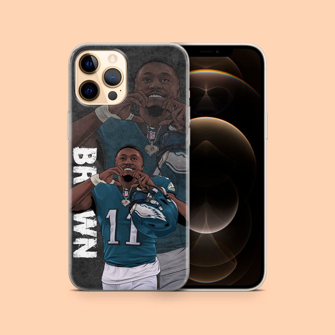 NFL A.J. Brown Philadelphia Eagles Case | For Apple iPhone 13 Pro Max, iPhone 12 , iPhone 11 , iPhone Xr, iPhone Xs, iPhone 14 and more NFL A.J. Brown Philadelphia Eagles Case | For Apple iPhone 13 Pro Max, iPhone 12 , iPhone 11 , iPhone Xr, iPhone Xs, iPhone 14 and more