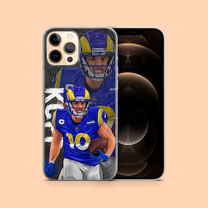NFL Cooper Kupp Los Angeles Rams | Para Apple iPhone 13 Pro Max, iPhone 12, iPhone 11, iPhone Xr, iPhone Xs, iPhone 14 e mais