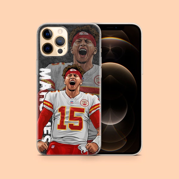 NFL Patrick Mahomes Kansas City Chiefs Hülle | Für Apple iPhone 13 Pro Max, iPhone 12, iPhone 11, iPhone Xr, iPhone Xs, iPhone 14 und mehr