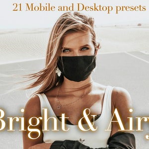 21 Desktop & Mobile LIGHTROOM Presets, Bright Preset, Instagram Filter, White Light Airy, Summer preset, Blogger Photo, Beach