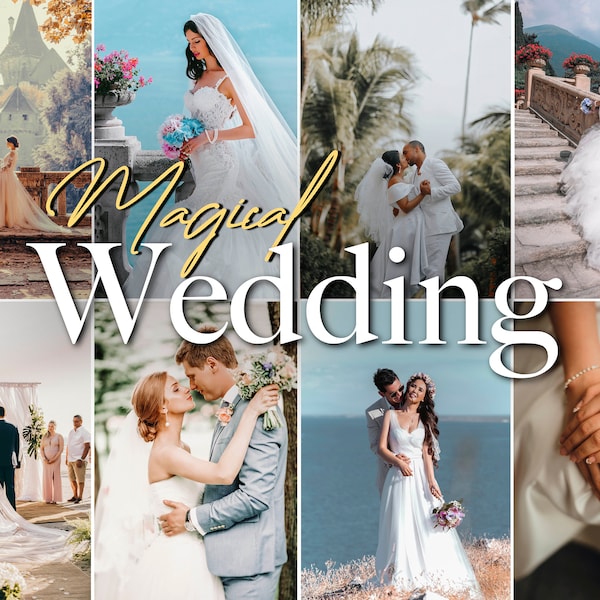 16 Magical WEDDING Lightroom Presets, Mobile & Desktop Lightroom Presets, Wedding Presets, natural Couple Preset Instagram,Light airy Preset