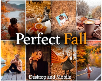 Ajustes preestablecidos de Lightroom para otoño, filtros de otoño dorado (para escritorio y dispositivos móviles)