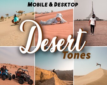 15 Ajustes preestablecidos del desierto LIGHTROOM para dispositivos móviles y de escritorio, Ajustes preestablecidos de Blogger brillante, ajuste preestablecido boho, luz natural aireada, Ajuste preestablecido cálido, Soleado