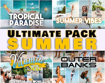 78 PREAJUSTES DE VERANO, Ajustes preestablecidos de Lightroom Mobile, Filtro de playa, Ajustes preestablecidos de escritorio, Filtro de estilo de vida de Instagram Blogger, Ajustes preestablecidos de viaje, VSCO de playa